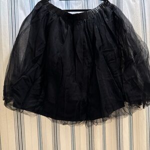 Elegant Black Tulle Skirt